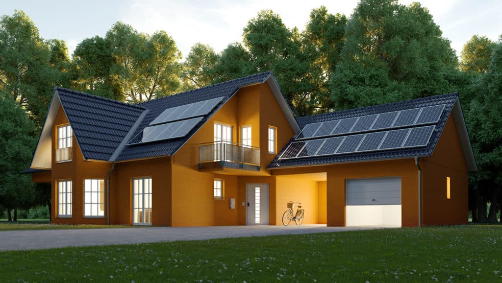 House-With-Solar-Panels-On-The-Roof