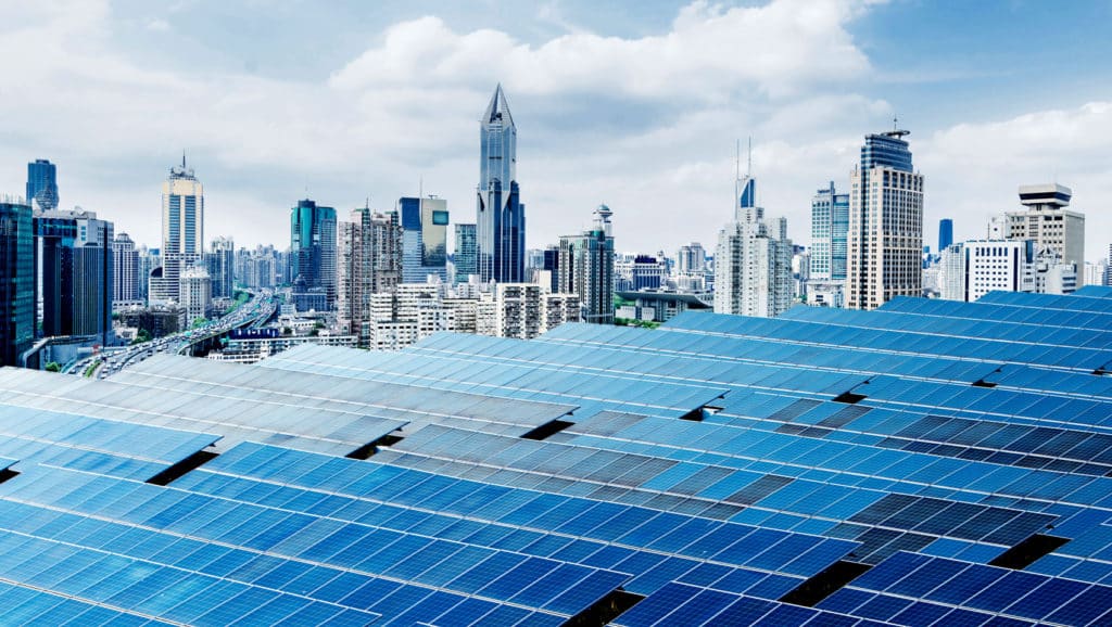 Solar-Panels-On-The-Roof-Of-The-Building-In-Nevada