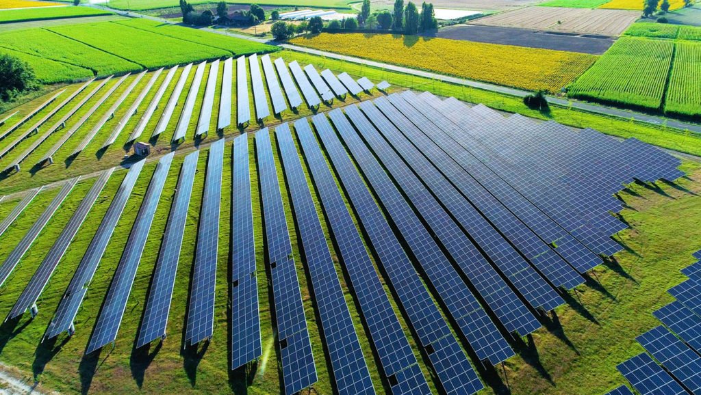 Solar-Panels-On-Green-Yard